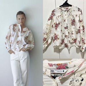 Zara Boho Floral Shirt